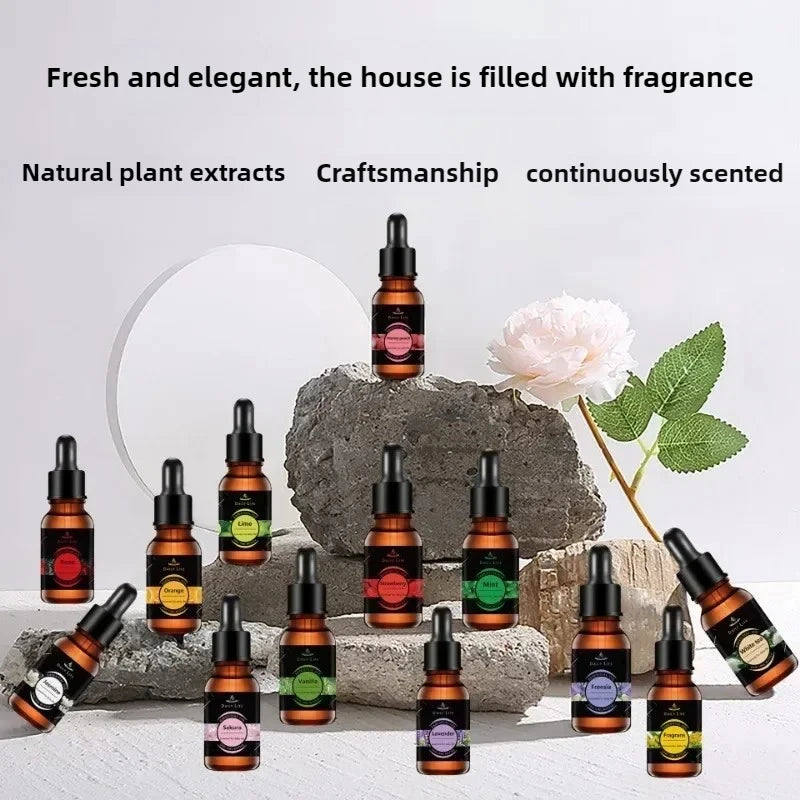 Water Soluble Aromatherapy Essential Oil Lavender Rose 10Ml*3Pcs for Humidifier Gypsum Expansion Stone Special Essential Oil