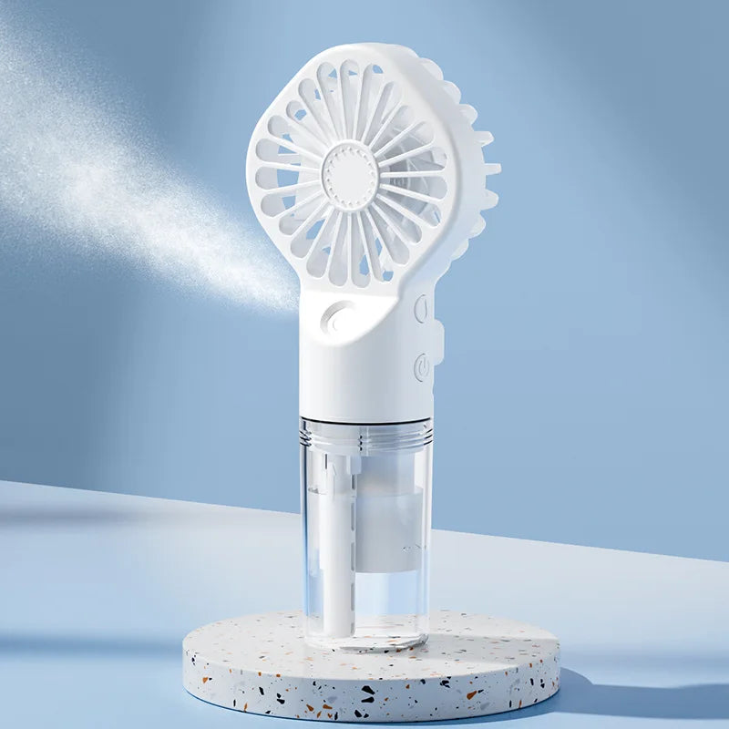 Spray Fan Portable Small Air Conditioning Fan Humidifier 2/4 Speed Settings Powerful Wind Force for Outdoor Travel Spray Fan