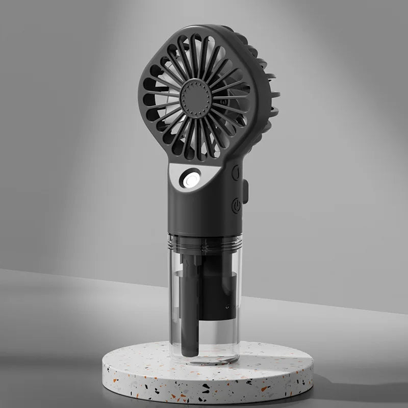 Spray Fan Portable Small Air Conditioning Fan Humidifier 2/4 Speed Settings Powerful Wind Force for Outdoor Travel Spray Fan