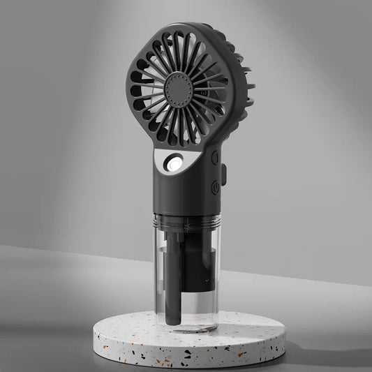 Spray Fan Portable Small Air Conditioning Fan Humidifier 2/4 Speed Settings Powerful Wind Force for Outdoor Travel Spray Fan