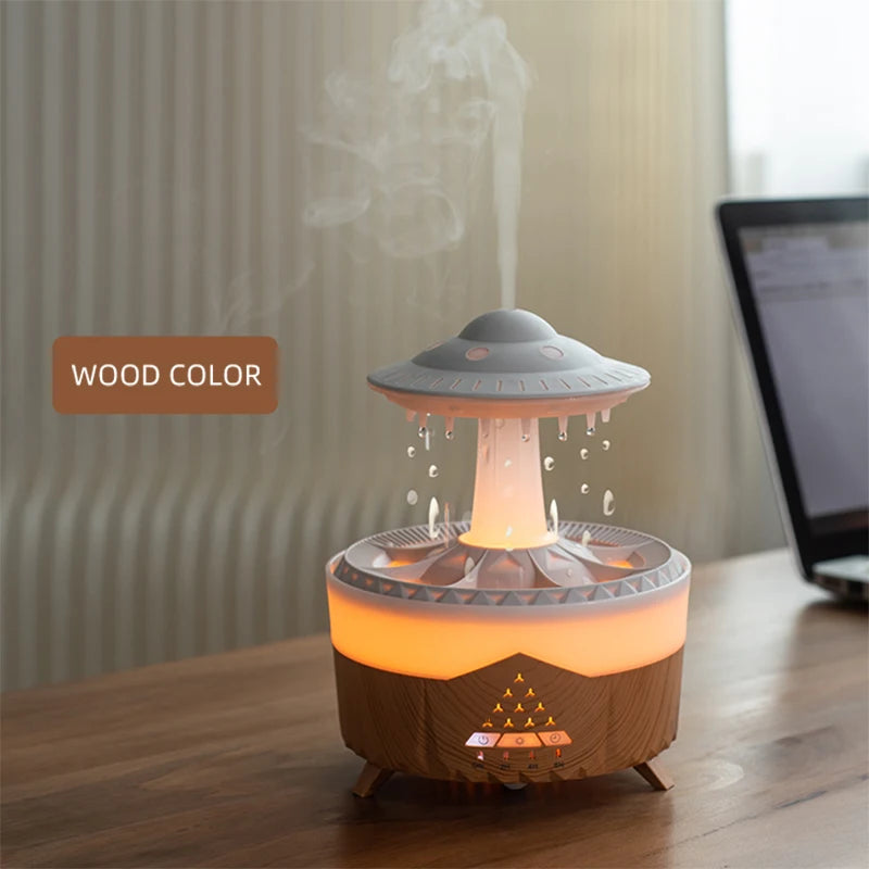 UFO Raindrop Aroma Diffuser Essential Oil Diffuser with Remote Control 7 Colorful Lights Aroma Diffuser Humidifier for Home