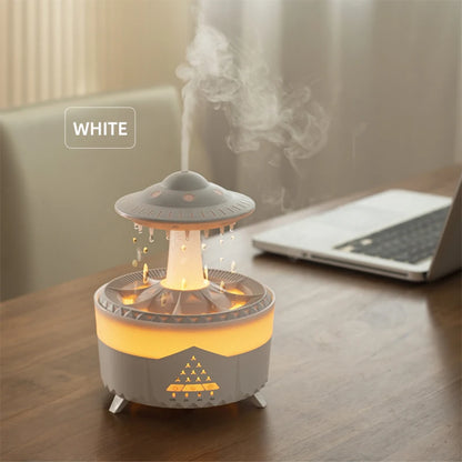 UFO Raindrop Aroma Diffuser Essential Oil Diffuser with Remote Control 7 Colorful Lights Aroma Diffuser Humidifier for Home