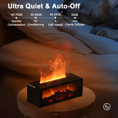 Air Aroma Humidifier Essential Oils Humidifier Flame Fragrance Diffuser Home Aromatherapy Diffuser with LED Light Remote Control