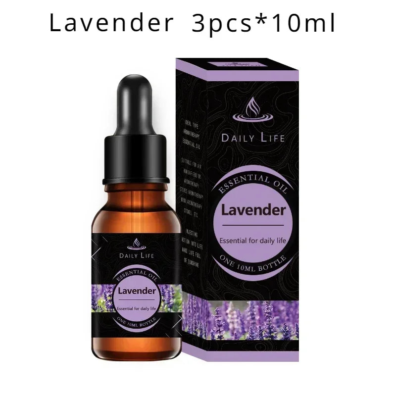 Water Soluble Aromatherapy Essential Oil Lavender Rose 10Ml*3Pcs for Humidifier Gypsum Expansion Stone Special Essential Oil