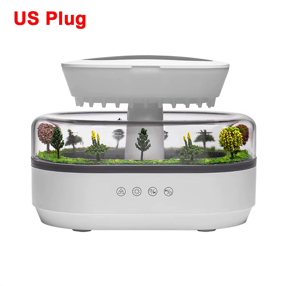 Humidifier Essential Oils Diffuser Raindrop Music Humidifier Home Fragrance Aromatherapy Diffuser Colorful Light Air Humidifier