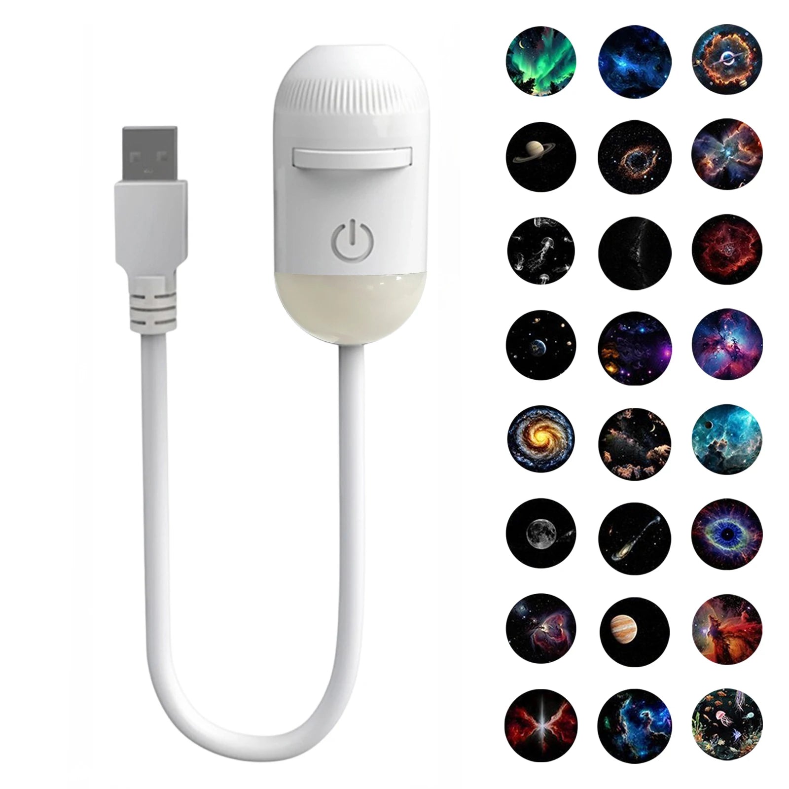 USB Mini Galaxy Star Projector Night Light Films Starry Sky Ambient Light for Bedroom Car Home Decoration for Adults and Kids