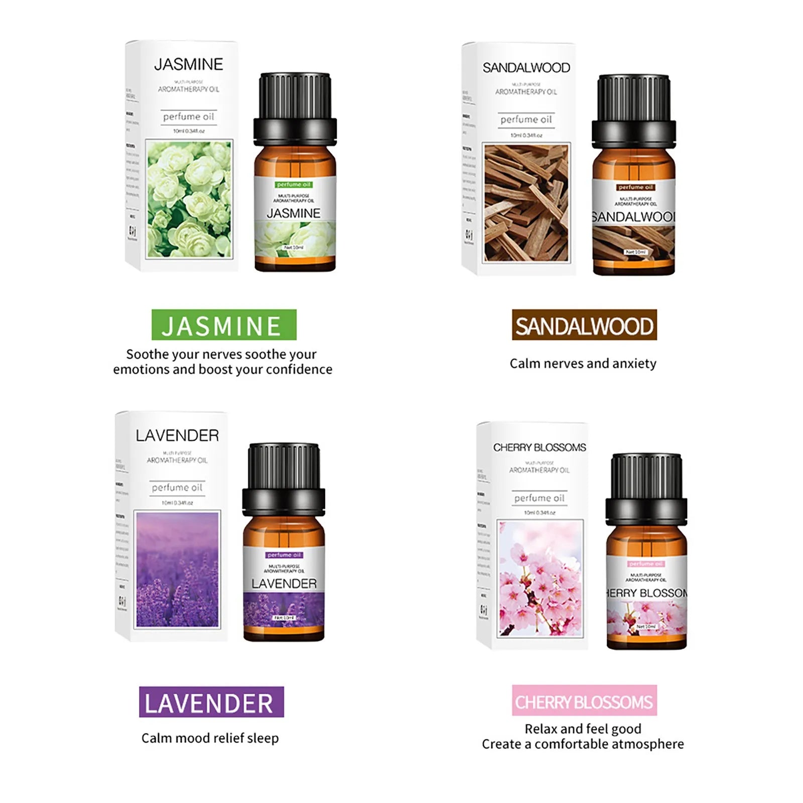 10Ml Aromatic Plant Water-Soluble Essential Oil Used for Humidifier Aromatherapy Diffuser Air Fresh Rose Lily Lemon