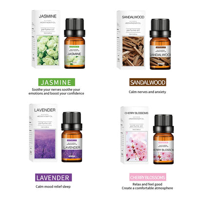 10Ml Aromatic Plant Water-Soluble Essential Oil Used for Humidifier Aromatherapy Diffuser Air Fresh Rose Lily Lemon
