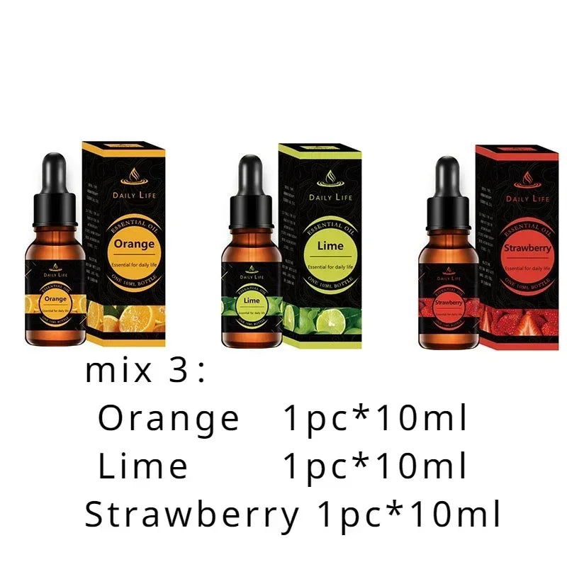 Water Soluble Aromatherapy Essential Oil Lavender Rose 10Ml*3Pcs for Humidifier Gypsum Expansion Stone Special Essential Oil