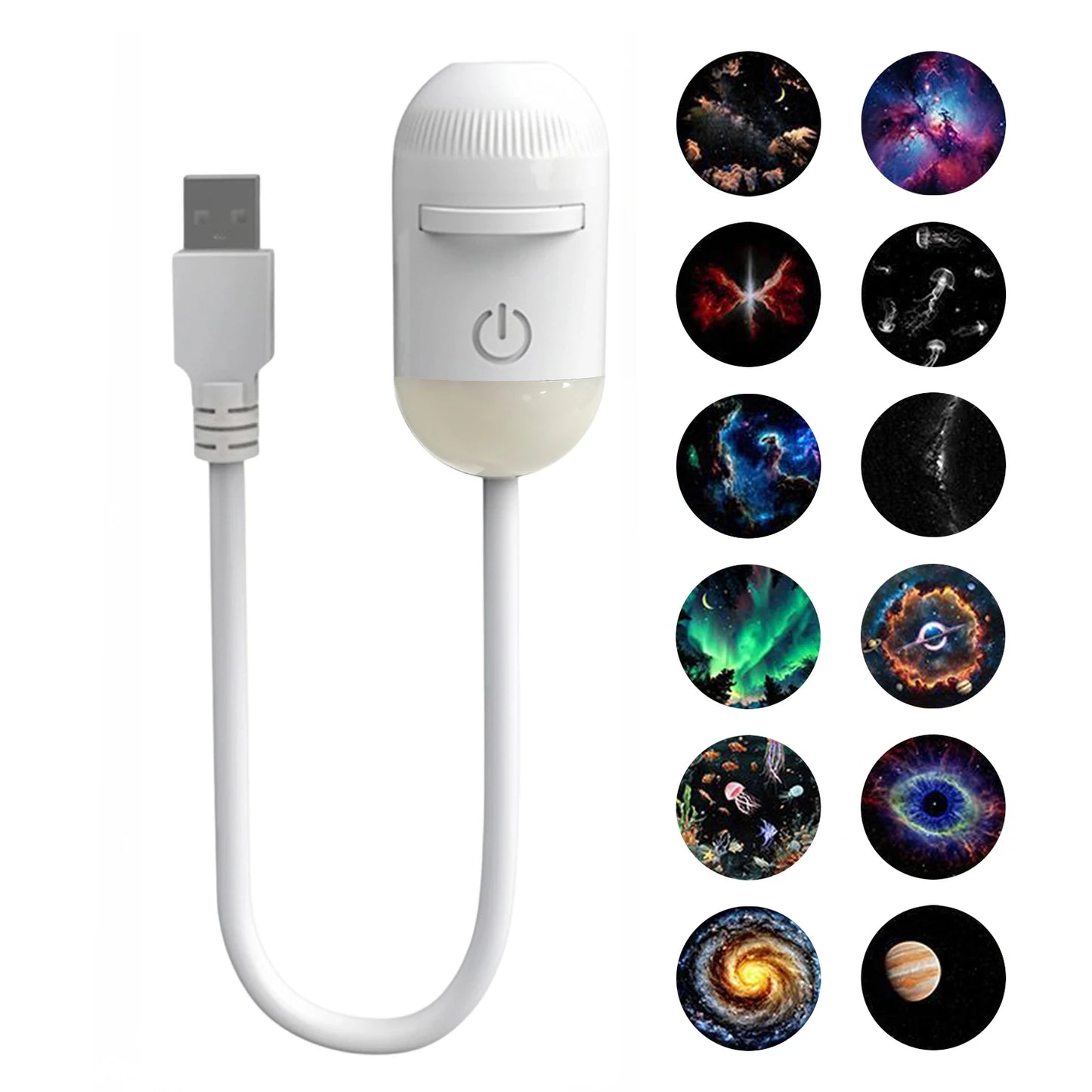 USB Mini Galaxy Star Projector Night Light Films Starry Sky Ambient Light for Bedroom Car Home Decoration for Adults and Kids