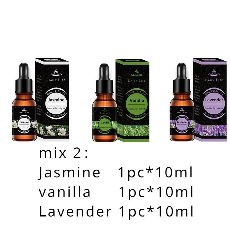 Water Soluble Aromatherapy Essential Oil Lavender Rose 10Ml*3Pcs for Humidifier Gypsum Expansion Stone Special Essential Oil