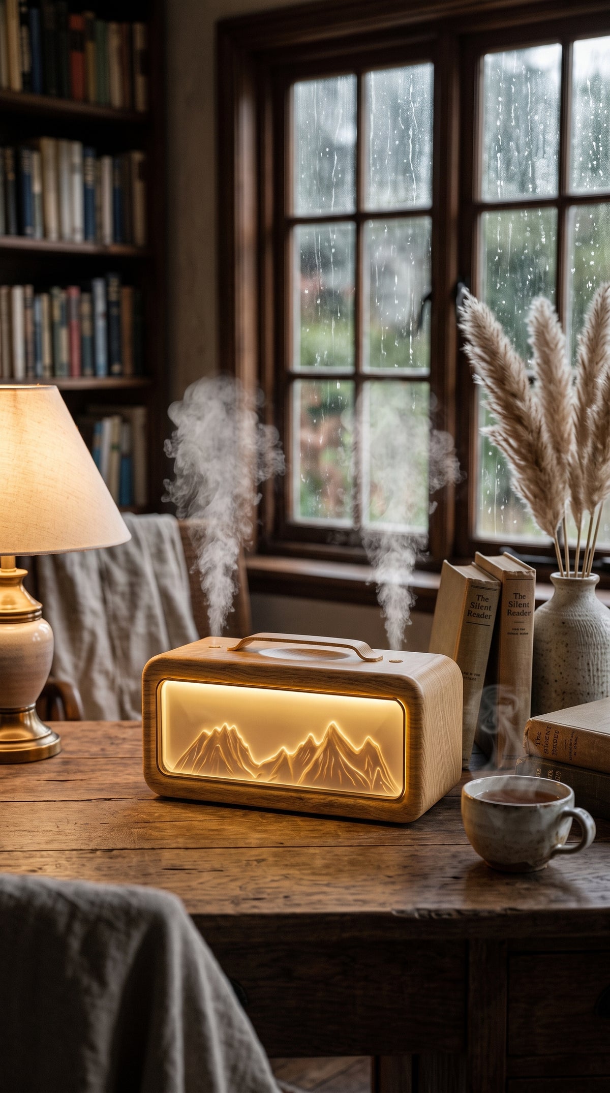 "The Mountain Glow Diffuser — Warm Light of the Highlands"