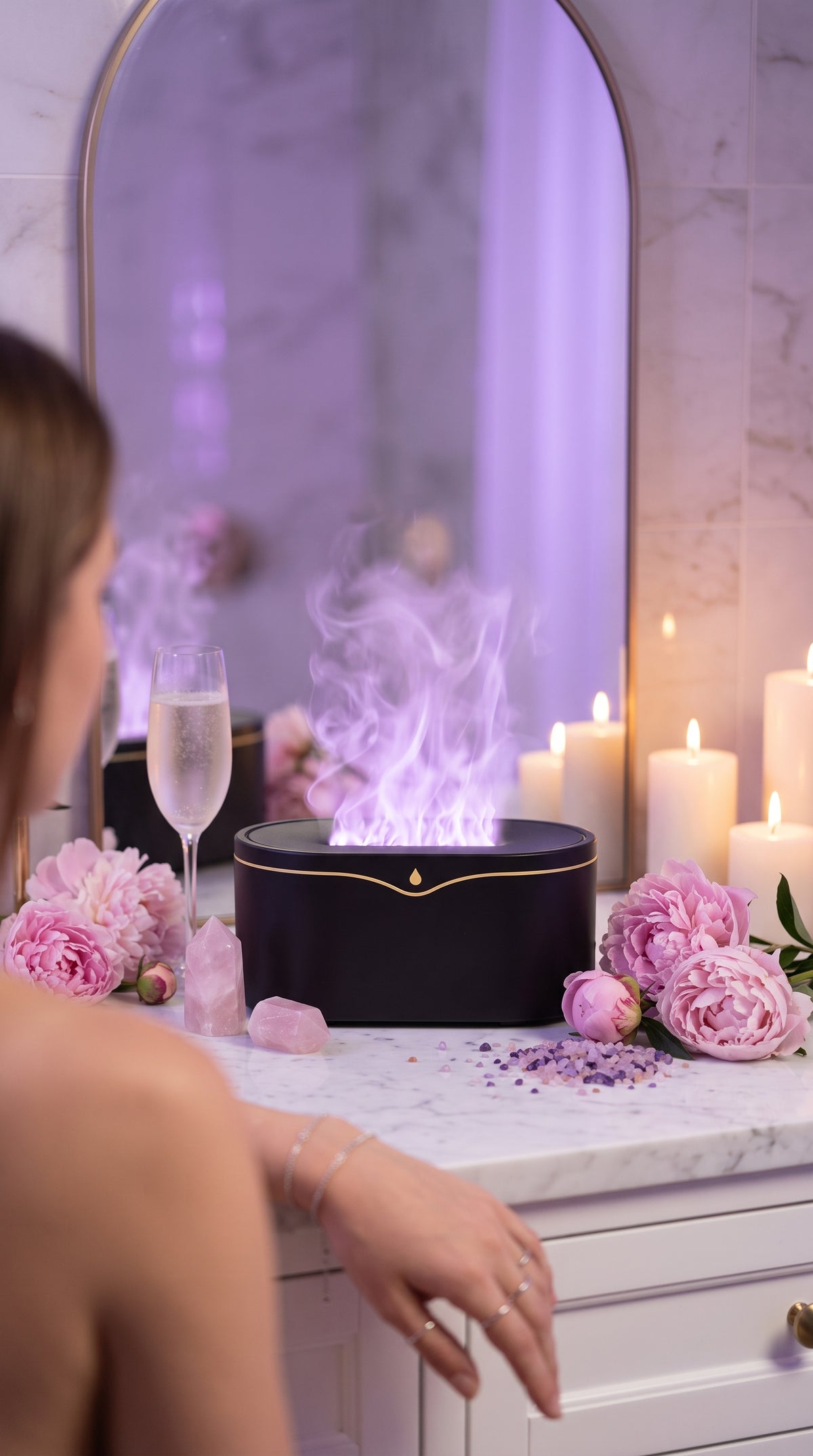 "The Lavish Flame Diffuser — Misted Luxury & Calm"