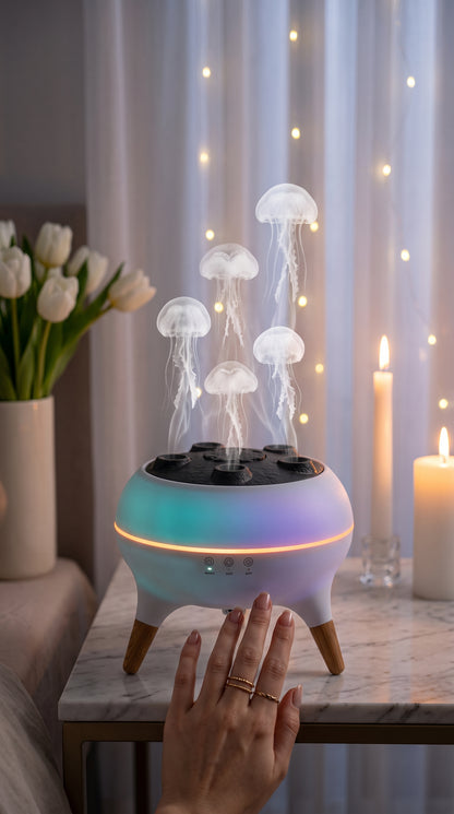 "The Luminous Jellyfish Diffuser — Serene Glow of the Abyss"