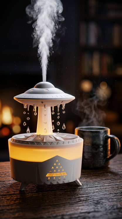 "The UFO Rain Diffuser — Gentle Sound of Rain"