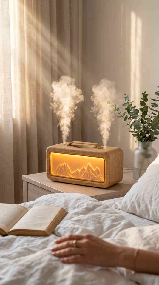 "The Mountain Glow Diffuser — Warm Light of the Highlands"