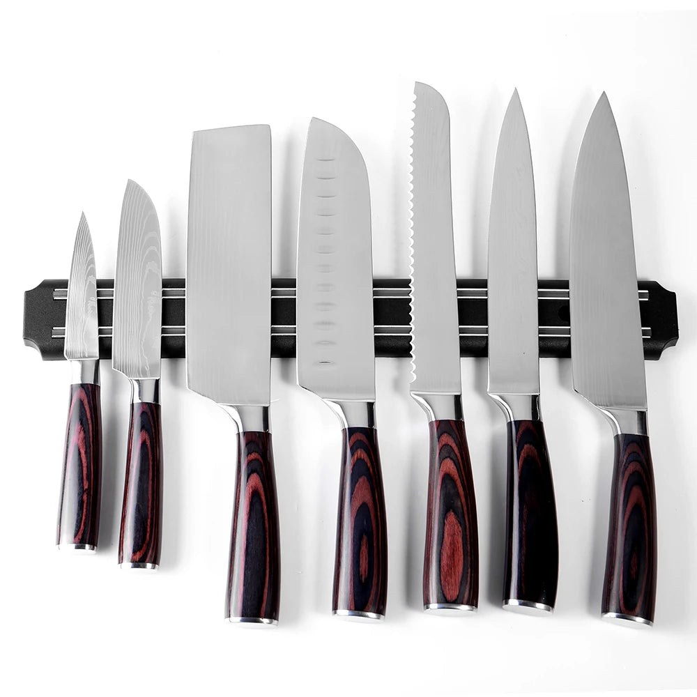 3 Sizes Stainless Steel Knife Stand Magnetic Knife Holder Wall Storage Rack Home Magnet Multi-Purpose Kitchen Tools