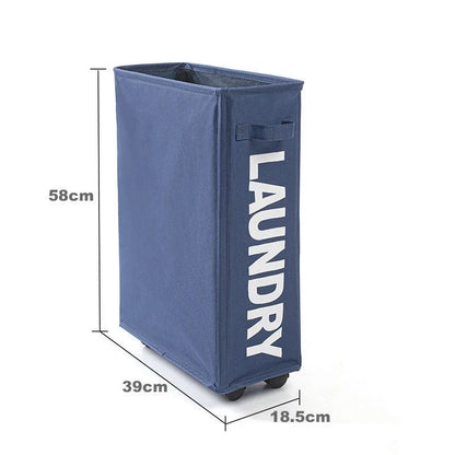 Laundry Baskets with Wheels Fitness Tool Storage Basket Foldable Yoga Mat Organizer Household Toy Clothing Storage Basket New