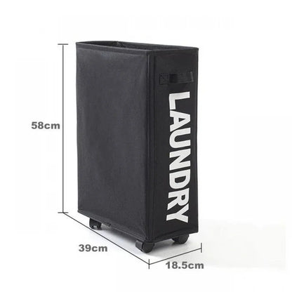 Laundry Baskets with Wheels Fitness Tool Storage Basket Foldable Yoga Mat Organizer Household Toy Clothing Storage Basket New