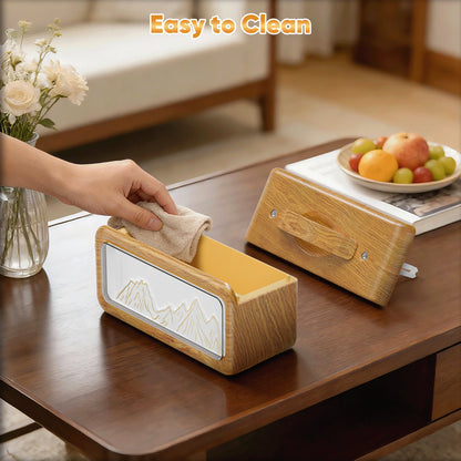 Essential Oil Diffuser 600ML Air Scent Aromatherapy Oil Diffuser and Humidifier for Large Room,Light Wood Grain