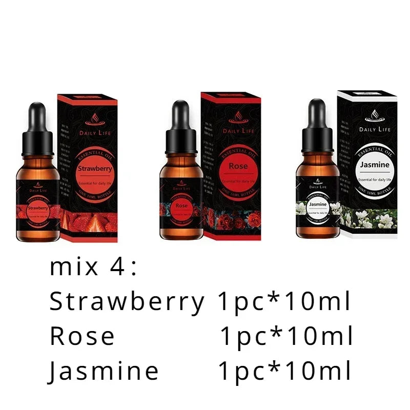 Water Soluble Aromatherapy Essential Oil Lavender Rose 10Ml*3Pcs for Humidifier Gypsum Expansion Stone Special Essential Oil