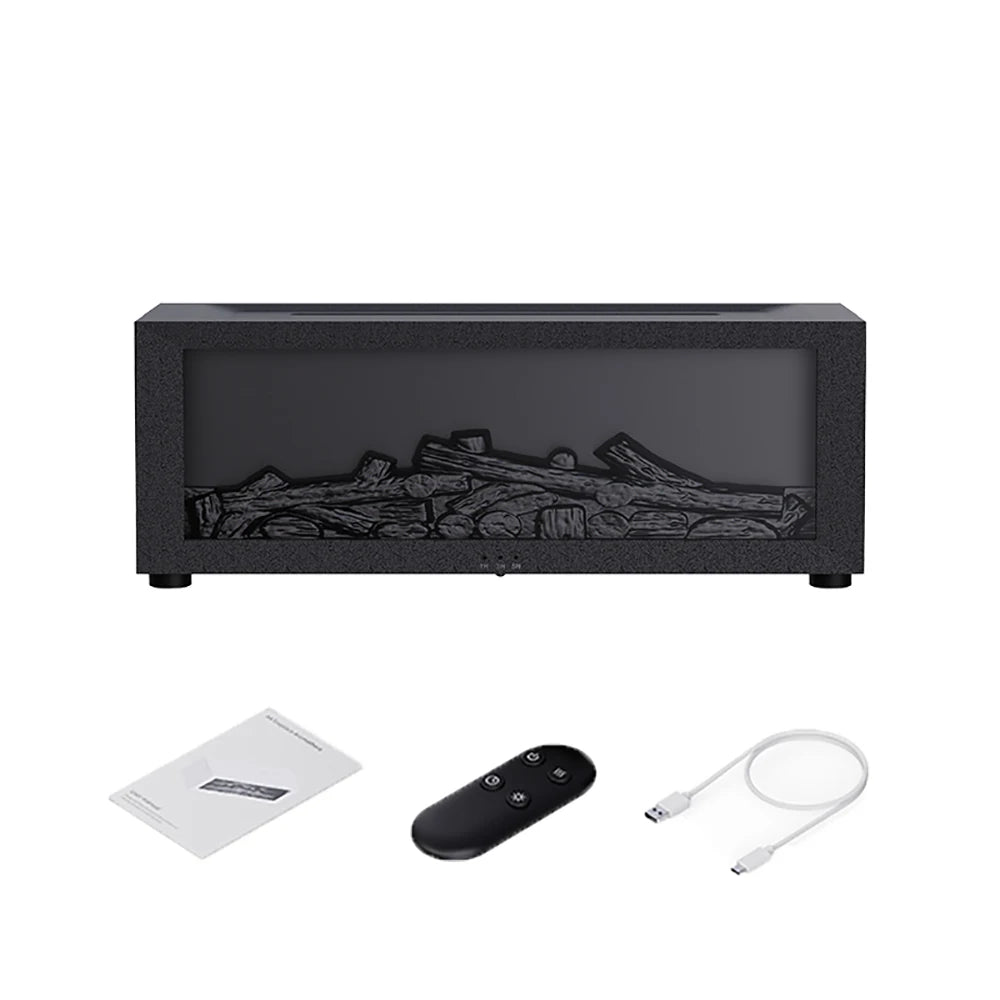 Air Aroma Humidifier Essential Oils Humidifier Flame Fragrance Diffuser Home Aromatherapy Diffuser with LED Light Remote Control
