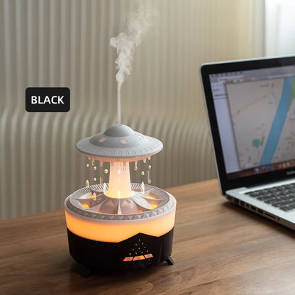 UFO Raindrop Aroma Diffuser Essential Oil Diffuser with Remote Control 7 Colorful Lights Aroma Diffuser Humidifier for Home