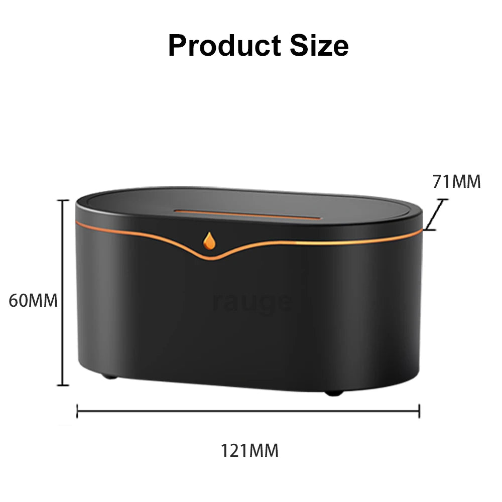 Flame Humidifier Aroma Air Humidifier Mini Essential Oils Humidifiers for Home Aromatherapy Fragrance Diffuser with LED Light