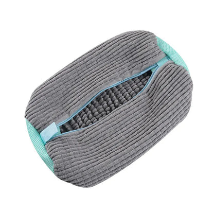 1PC Durable Shoe Washing Machine Bag for All Shoe Types-Yellow/Grey with Zipper for Sneakers and Casual Shoes Laundry Wash Bag